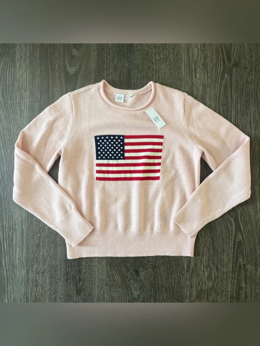 GAP Pink American Flag Sweater - Size 14-16 XXL NEW!